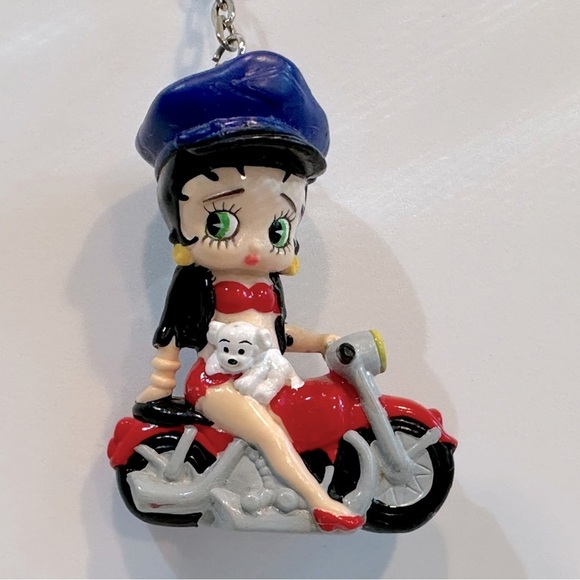 Vintage Betty Boop Motorcycle Keychain 1990s - Picture 5 of 5